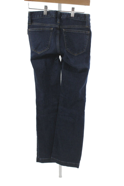 Gap Women Bootcut Jeans Dark Blue Low Rise Button Closure Size 25