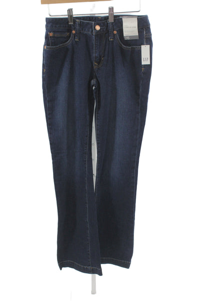 Gap Womens Bootcut Jeans Dark Blue Low Rise Size 26