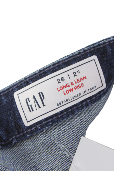 Gap Womens Bootcut Jeans Dark Blue Low Rise Size 26