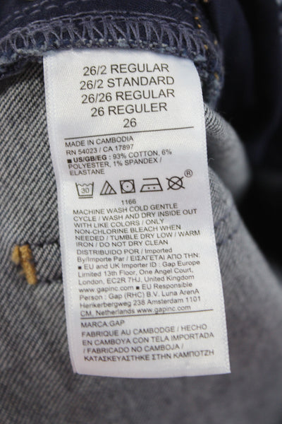 Gap Womens Bootcut Jeans Dark Blue Low Rise Size 26