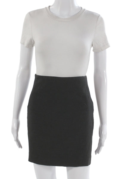 Calvin Klein Womens Black Mini Pencil Skirt Cotton Polyester Size 6