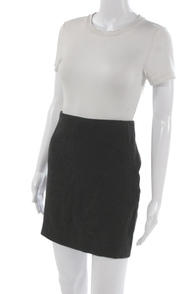 Calvin Klein Womens Black Mini Pencil Skirt Cotton Polyester Size 6