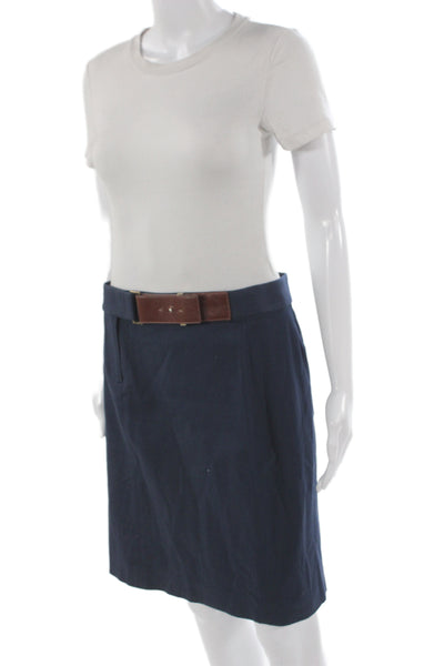 Calvin Klein Womens Black Mini Pencil Skirt Cotton Polyester Size 6