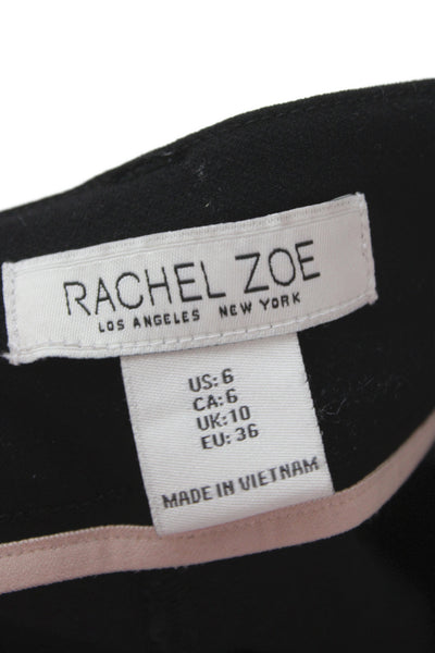 Rachel Zoe Womens Black Cropped Ankle Dress Pants Size 6