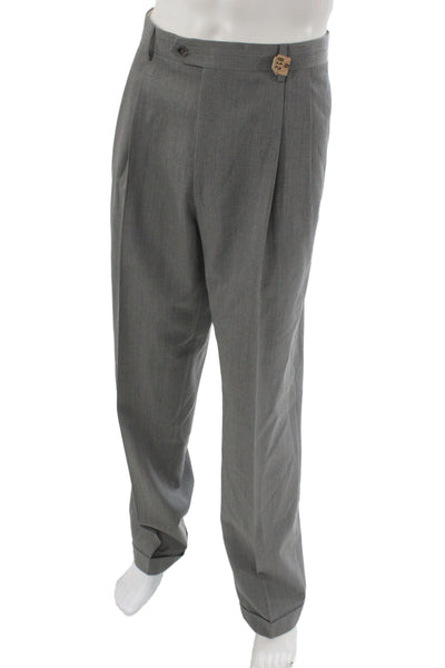 Joseph & Feiss Mens Gray Dress Pants 55% Polyester 45% Wool Size 40