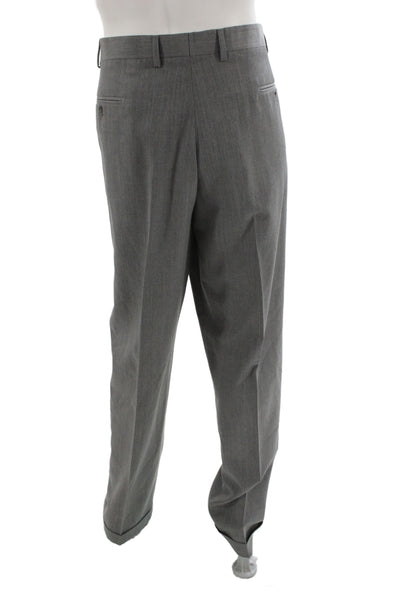 Joseph & Feiss Mens Gray Dress Pants 55% Polyester 45% Wool Size 40