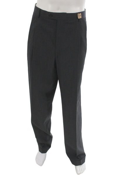 Joseph & Feiss Mens Dress Pants Dark Gray Wool Blend Big & Tall Size 40