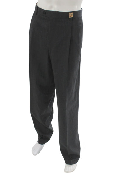 Joseph & Feiss Mens Dress Pants Dark Gray Wool Blend Big & Tall Size 40