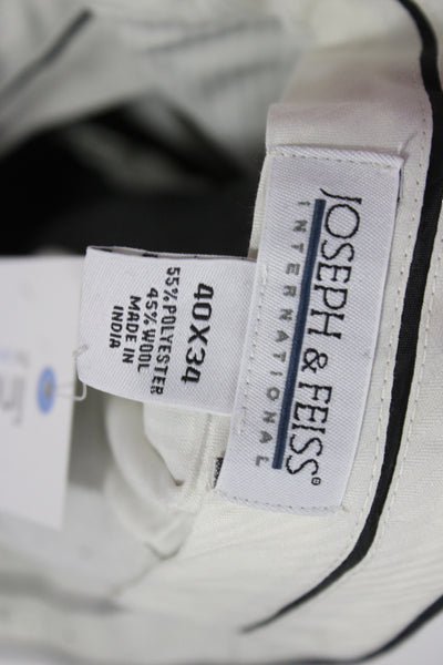 Joseph & Feiss Mens Dress Pants Dark Gray Wool Blend Big & Tall Size 40