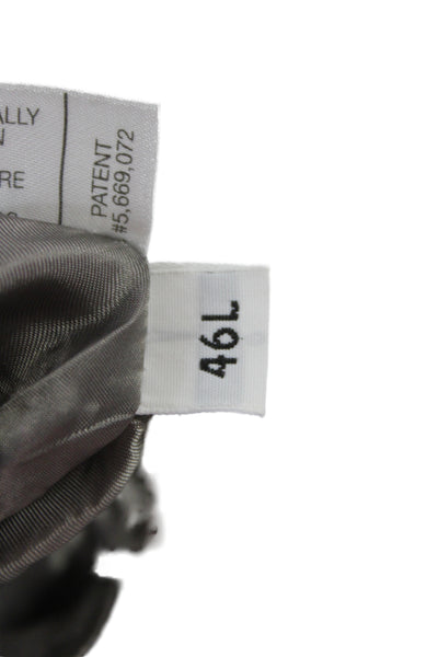 Hart Schaffner Marx Men Striped Gray Wool Suit Jacket Button Size 46