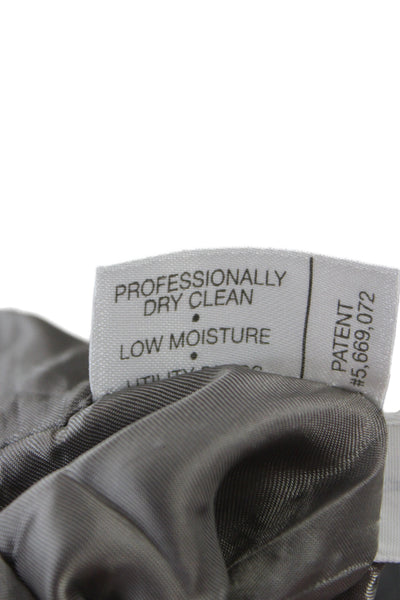 Hart Schaffner Marx Men Striped Gray Wool Suit Jacket Button Size 46