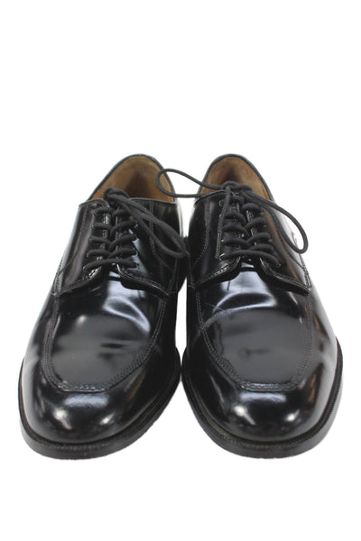Johnston & Murphy Mens Lace Up Patent Leather Oxfords Black Size 8.5D