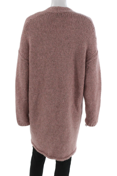 Forte Forte Unisex Cardigan Pink V-Neck Button Alpaca Size 1