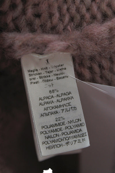 Forte Forte Unisex Cardigan Pink V-Neck Button Alpaca Size 1