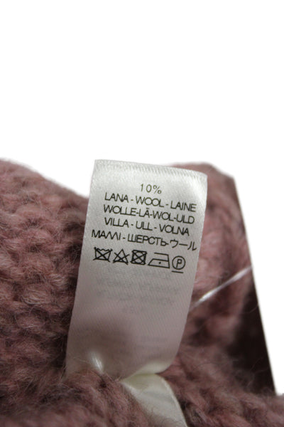Forte Forte Unisex Cardigan Pink V-Neck Button Alpaca Size 1