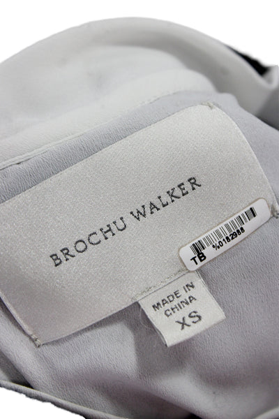 Brochu Walker Women Sweater Vest Black 70% Wool 30% Cashmere Crew Neck Size XS