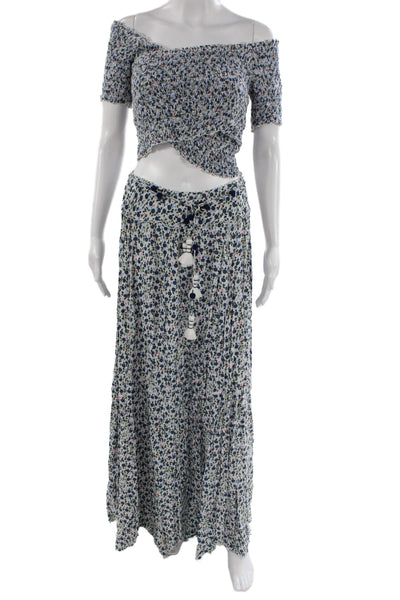 Poupette St. Barth Womens Floral Print Skirt Set Multi Colored Size Medium/Large
