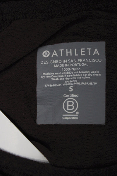 Athleta Womens Basic Tunic Cotton Short Sleeve Brown Round Neck Size S