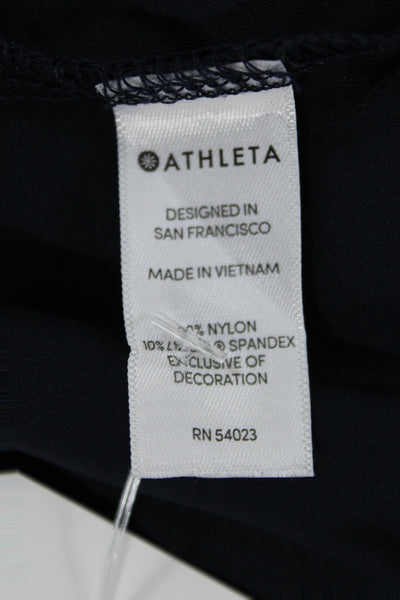 Athleta Womens Basic Sleeveless Tank Dark Blue Crew Neck Size S