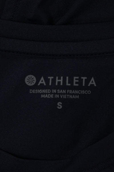 Athleta Womens Basic Sleeveless Tank Dark Blue Crew Neck Size S