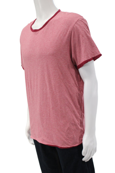 John Varvatos Mens Pink Cotton Crew Neck Short Sleeve T-Shirt Size XL