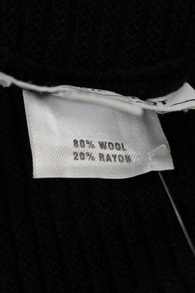 St. John Sport By Marie Gray Unisex Black Sweater Vest Wool Rayon Size L