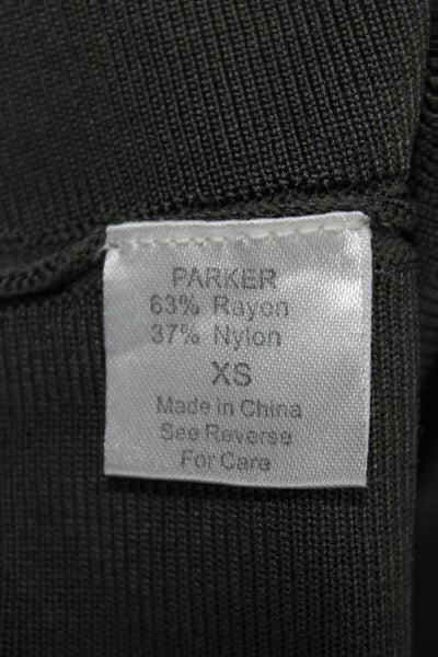 Parker Womens Fit & Flare Tank Dress Dark Gray Sleeveless Round Neck Size XS