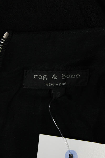 Rag & Bone Womens Sheath Black Sleeveless Knee Length Dress Size 2