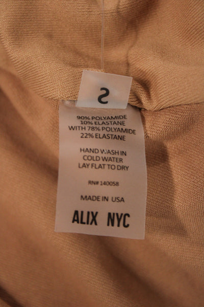 ALIX NYC Women One Piece Jumpsuit Brown Scoop Neck Sleeveless Size S