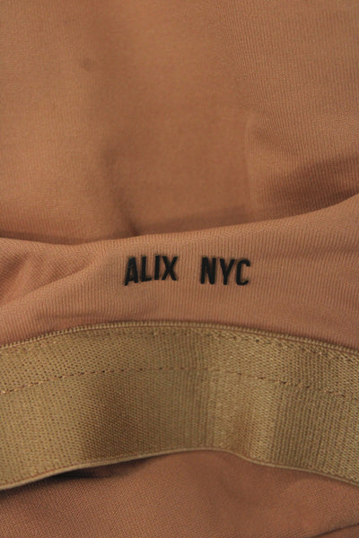ALIX NYC Women One Piece Jumpsuit Brown Scoop Neck Sleeveless Size S