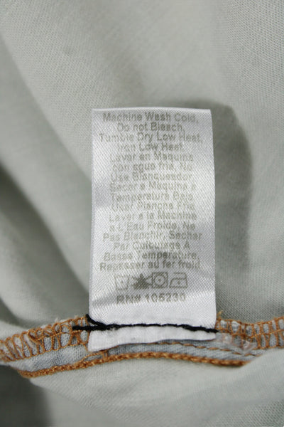 Current/Elliott Womens Light Blue Cotton Long Sleeve Button-Up Top Size 1