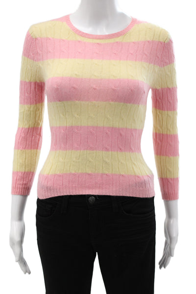 Autumn Cashmere Women Pink Wool Pullover Sweater Size S