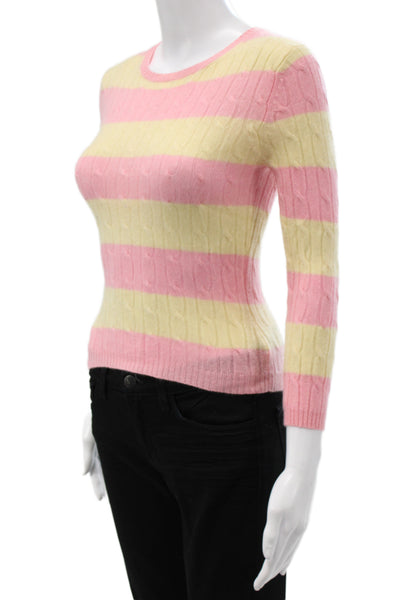Autumn Cashmere Women Pink Wool Pullover Sweater Size S