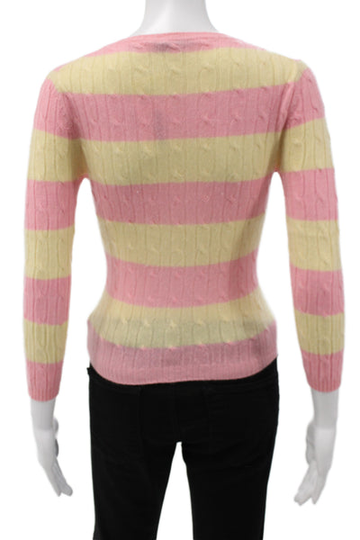 Autumn Cashmere Women Pink Wool Pullover Sweater Size S