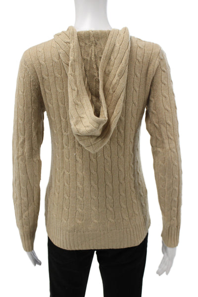 Calypso Christiane Celle Womens Full-zip Cashmere Hoodies Beige Size S