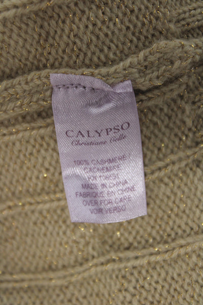 Calypso Christiane Celle Womens Full-zip Cashmere Hoodies Beige Size S