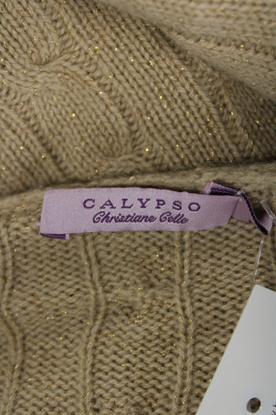 Calypso Christiane Celle Womens Full-zip Cashmere Hoodies Beige Size S