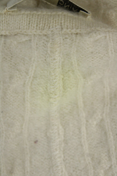 Vince Unisex Full Zip Cardigan Beige Wool Size XS