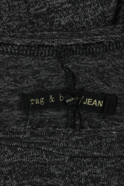 Rag & Bone Jean Women Basic Short Sleeve Round Neck T-Shirt Dark Gray Size S