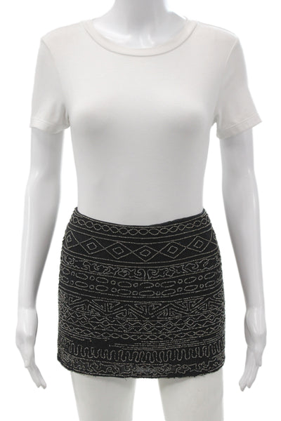 Gryphon New York Womens Mini Straight Pencil Geometric Cotton Skirt Size S