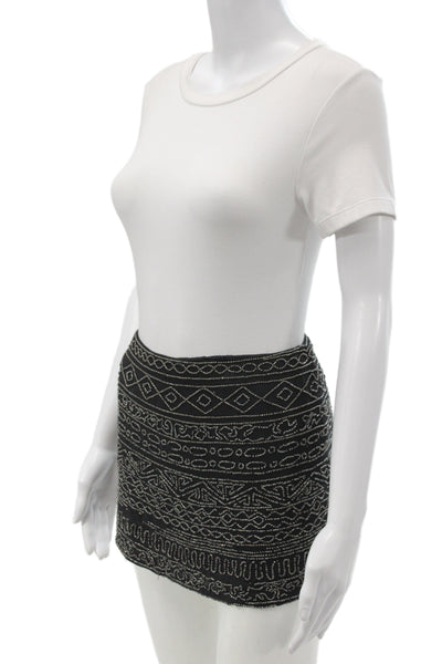 Gryphon New York Womens Mini Straight Pencil Geometric Cotton Skirt Size S