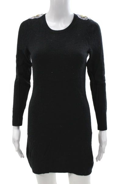 Torn by Ronny Kobo Women Sweater Dress Black Cashmere Long Sleeve Size XS
