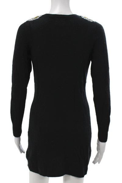 Torn by Ronny Kobo Women Sweater Dress Black Cashmere Long Sleeve Size XS