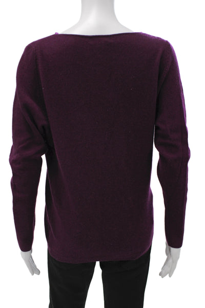 Neiman Marcus Women Purple Cashmere Pullover Sweater Size S