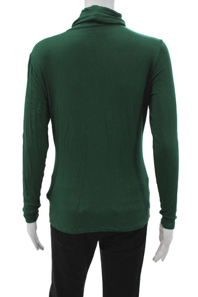 Lafayette 148 New York Women Green Turtleneck Long Sleeve Viscose Size S