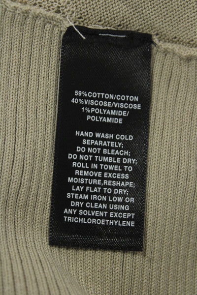 Lafayette 148 New York Womens Geometric Beige Long Sleeve Sweater Size S
