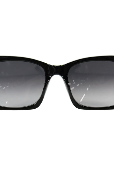 Kate Young For Tura Womens Black Plastic Thick Rim Rounded Cats Eye Sunglasses