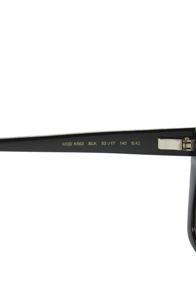 Kate Young For Tura Womens Black Plastic Thick Rim Rounded Cats Eye Sunglasses