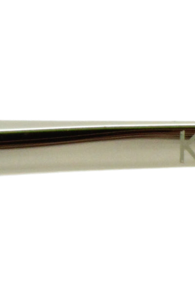 Kate Young For Tura Womens Silver Tone Black Metal Plastic Round Sunglasses