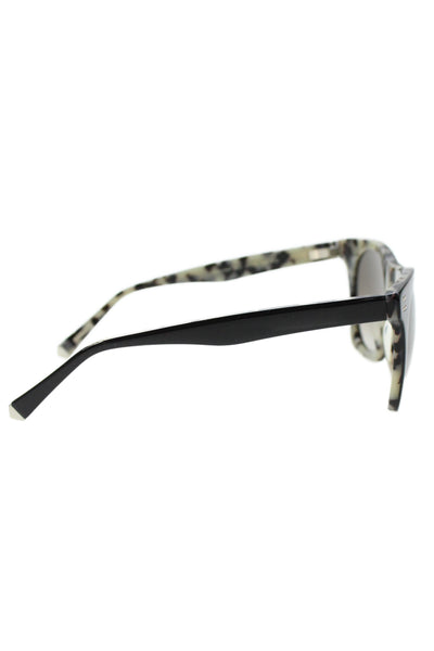 Kate Young For Tura Womens Black Plastic Thick Rim Round Sunglasses